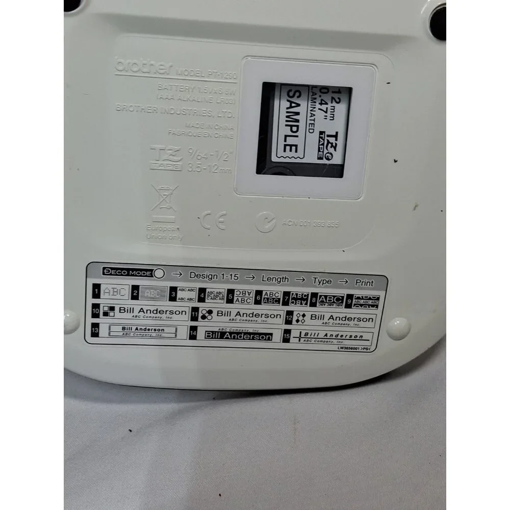BROTHER Simply Stylish Label Maker PT-1290BT3 P-Touch Electronic System,